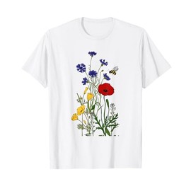 Wildflower Graphic Tee Floral Vintage Boho Design Flower T-Shirt