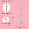 Oskani Angel Wing Necklace 925 Sterling Silver Cross Pendant 5A