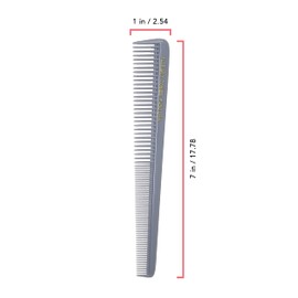 Allegro Combs 450 peines cónicos para cortar el cabello, peinetas de peluquería para mujer, peines de bolsillo para hombre, fabricados en los Estados Unidos, 3 piezas. (Gris)