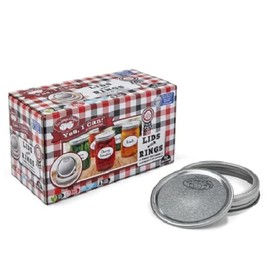 Two Lumps Of Sugar Mouth Jars Canning Lids, One Size, Aluminum