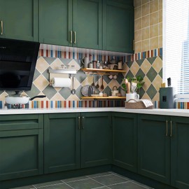 HelloWall Dark Green Wallpaper Peel and Stick Wallpaper Textured Solid Green Contact Paper for Cabinets and Drawers Waterproof Self Adhesive Wallpaper for Bedroom Bathroom Renter Friendly 17.7"x80"