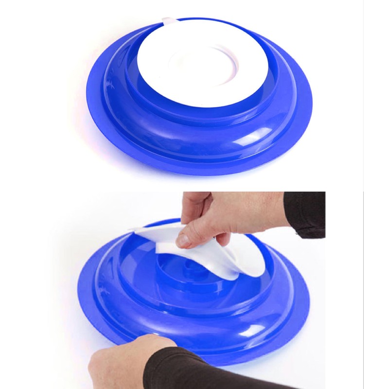 Spill Proof Scoop Plate and Bowl with Suction Base, Suction