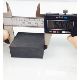 OTOOLWORLD 99.9% Purity Graphite Ingot Block EDM Graphite Plate Milling Surface (50MMx50MMx20MM)
