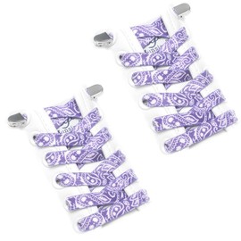 Yumoning 2 Pairs Easy to Put on and Take Off No Tie Shoelaces, Elastic Shoelaces, Easy to Put on and Take Off for Children and Elderly People (Purple)