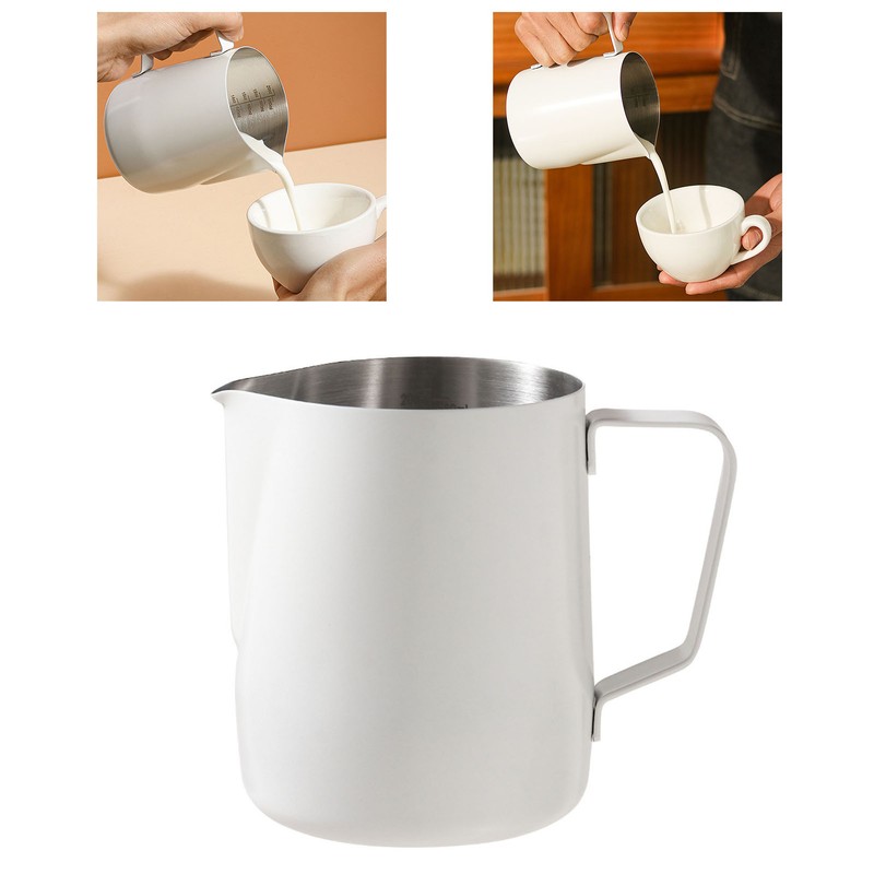 Milk Pitcher 304 Stainless Steel with Scale Thickened Design 350ml