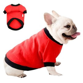 ANIAC Fall Dog Sweater for Medium Dog Girl Boy Fleece Dog Shirt with Long Sleeves Puppy Sweatshirt Red Dog Hoodies Warm Dog Clothes for Medium Dog 2-44 LB(Red, X-Large)