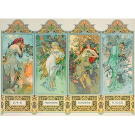 EuroGraphics Four Seasons by Alphonse Maria Mucha (1000 Piece) Puzzle