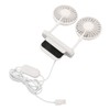 White Desktop Screen Fan with Adjusting Clip 3 Gear 360°