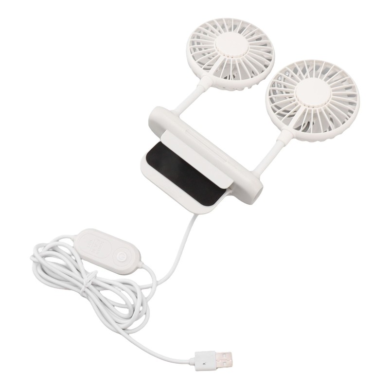 White Desktop Screen Fan with Adjusting Clip 3 Gear 360°