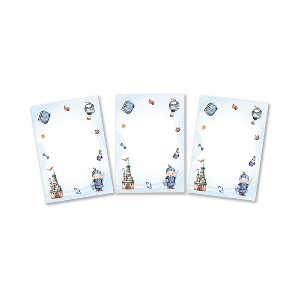 12 Mini Notepads Knight Dragon Party Bags for Children's Birthday