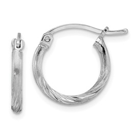 925 Sterling Silver 2mm Round Small Hoop Earrings