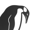 Penguin Family Stake Statue Simulation Vivid Hollow Iron Animal Stake