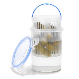 Qiuhome 24 oz Pickle Container with Strainer, Pickle Jar with Strainer Jalapeno Container Pickled Food Container - 1 Pack