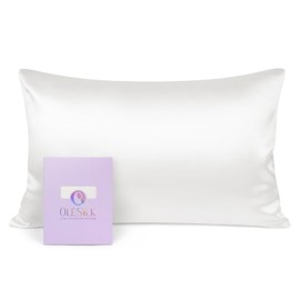 Olesilk 100% Silk Pillow Case / Pillow Cover, Gentle on Hair and Skin, with Concealed Zip, 19 Momme, 1 Item