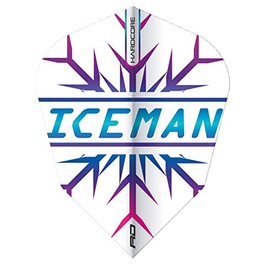 RED DRAGON Hardcore Gerwyn Price Rainbow Snowflake V-Standard Dart Flights- 3 Sets Per Pack (9 Dart Flights in total)