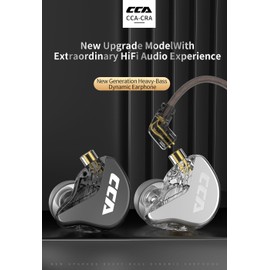 keephifi CRA in Ear Monitor Headphones, IEM Earphones with Ultra-Thin Diaphragm Dynamic Driver, Wired Gaming Earbuds with Tangle-Free Detachable Cable for Singer Musicians Drummers