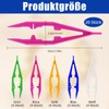 Pack of 20 Precision Plastic Tweezers, 5 Colours (Green, Blue,