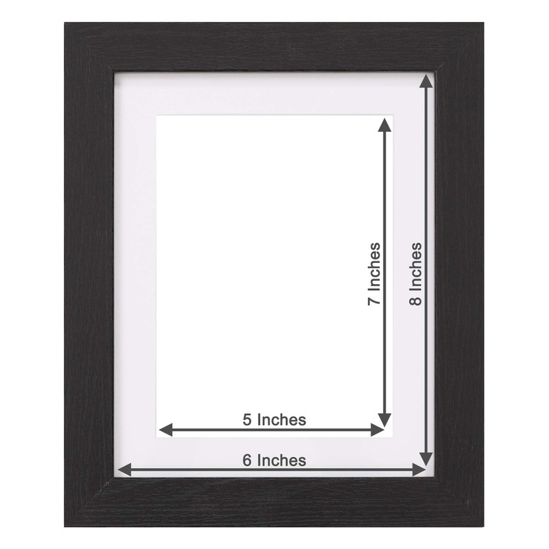 Fabian Clarke London® 8x6 Modern Black Wooden Picture Photo Frame