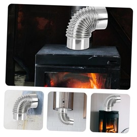 Operitacx Schornsteinbogen für Holzofen Flexibles Rauchrohr Einfache Installation Anwendung für Abluft Robuste Konstruktion für Küchenabluft