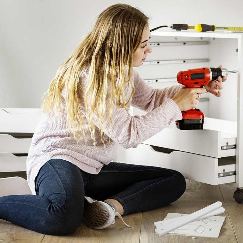 Totority Drawer Plastic Slide Kit Soft Close Drawer Slides 4