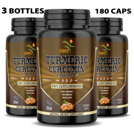 SMS 3 X TURMERIC 10,000mg EXTREME 95% CURCUMIN TUMERIC EXTRACT CAPSULES ANTIOXIDANT