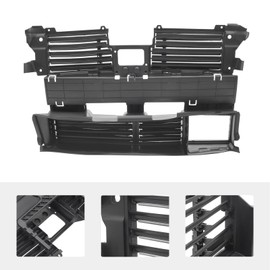 Fluoxtine Active Grille Shutter, Front Active Grille Shutter Fit for Ram 1500 Truck V6 2020-2022 / V8 2019-2022 Black