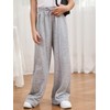 COZYEASE Girl's Wide Leg Sweatpants Elastic Waist Drawstring Straight Leg
