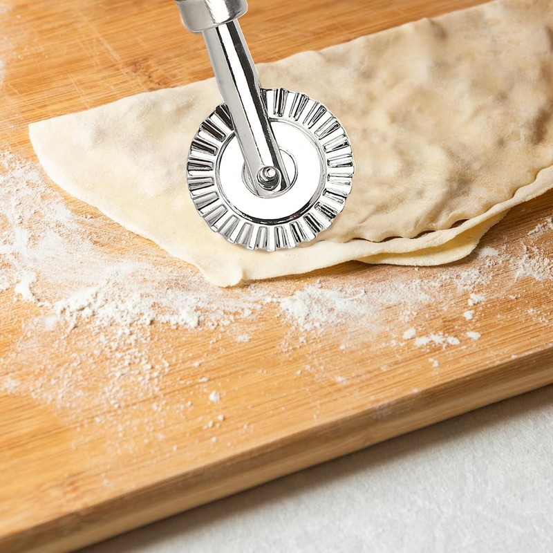 Pastry Wheel Cutter 2 PCS, Pasta Cutter Wheel with Long