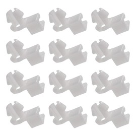 EMSea 12Pcs Door Lock Rod Clip Retainer White Plastic Moulding Fasteners Fits 5-7mm Hole Universal Car Parts