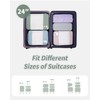 Narwey 5 Teilige Set Kompression Koffer Organizer, Compression Packing Cubes
