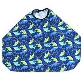 POPETPOP Capa de corte de pelo para niños : capa de peluquería con diseño de delfines Capa de Peluquero Impermeable para Peluquería, 85 x 66cm
