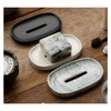 Ceramic Case Bathroom Desk Simple Soap Dish Storage Black 10ea