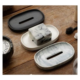 Ceramic Case Bathroom Desk Simple Soap Dish Storage Black 10ea