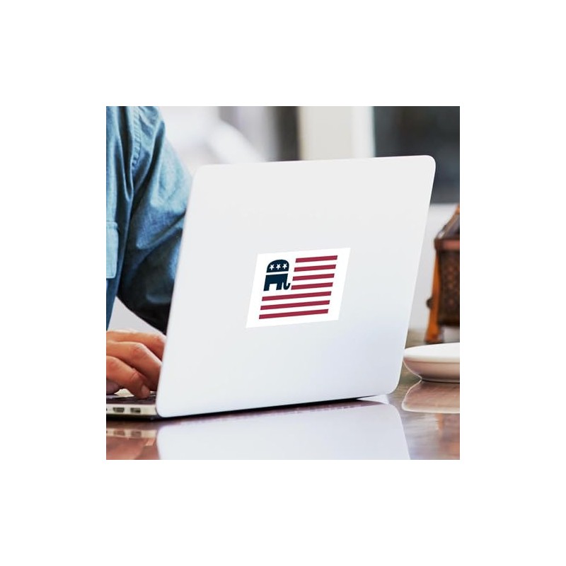 CafePress GOP Flag Rectangle Sticker Rectangle Bumper Sticker Car Decal