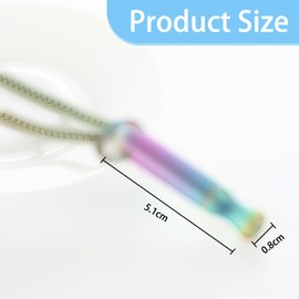 DAVBNM 2 Pcs Breathing Necklace, Stress Relief Mindful or Anxiety Relief, Whistle Necklace for Breathing Exercises