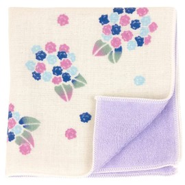 Wataol Semi Wash (Towel Handkerchief) Hydrangea Murasaki