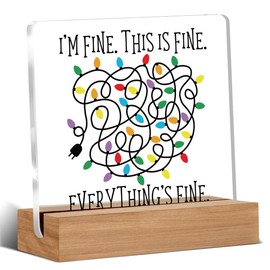 Funny Christmas Gifts for Women Men, Christmas Gift Idea, Christmas Lights Decorations, Christmas Home Acrylic Desk Sign Decor (4 x 4 Inches)