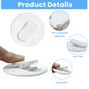6 Pack Shower Curtain Clips, Self Adhesive White Shower Splash