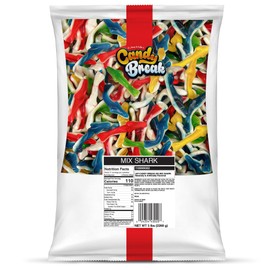 Candy Break Fruity & Sweet Sharks Mix 5 lbs Share Size Bag - Chewy Gummy Bulk Candy Pack - Snacks for Kids & Grown Ups