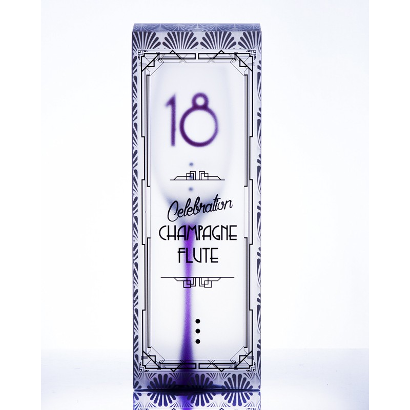 Boxer Champ Glass-Celebrate, Purple, 26 x 9.5 x 7.5 cm