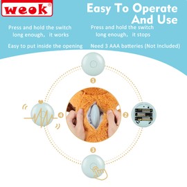 WEOK Puppy Heartbeat Toy- Dog Heartbeat Toy for Separation Anxiety Relief, Puppy Heartbeat Stuffed Animal Anxiety Calming Behavioral Aid Plush Toy for Dogs Cats Pets