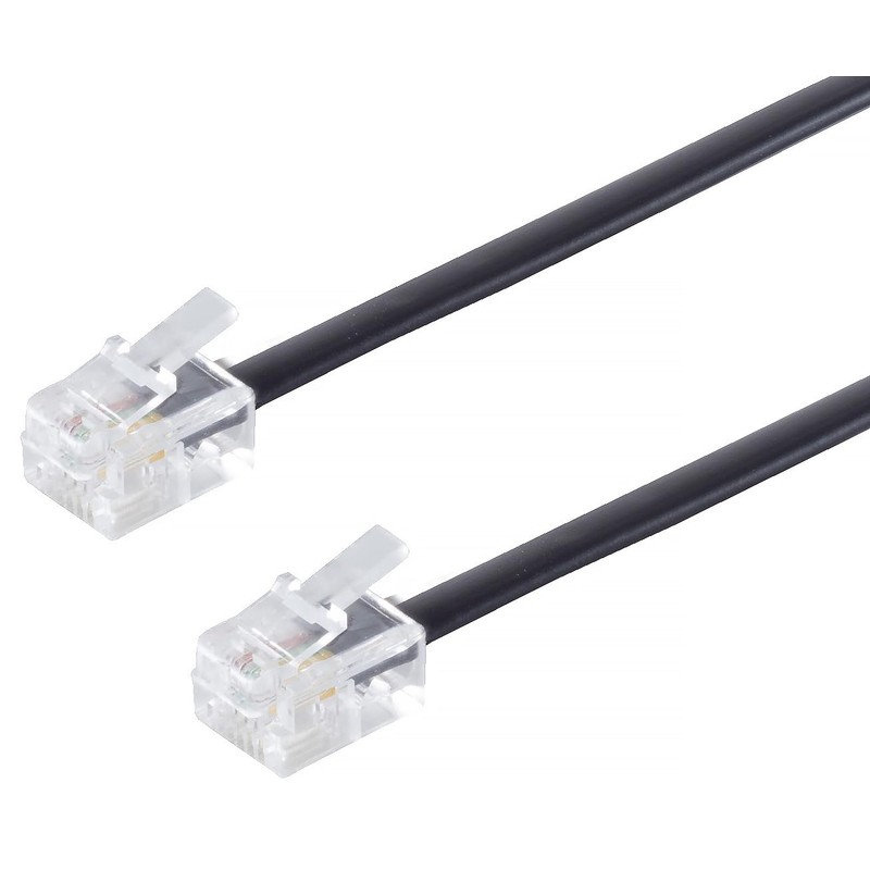 Telephone Cable RJ12 6/6 Male to RJ12 6/6 Male Flat