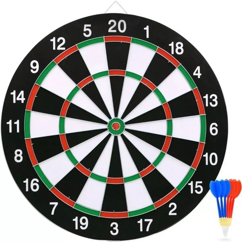 Kwalux Tiro Al Blanco Diana 6 Dardos Doble Cara 40.5cm