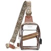 TINYAT Small Clear Sling Bag Stadium Approved Transparent Chest Bag