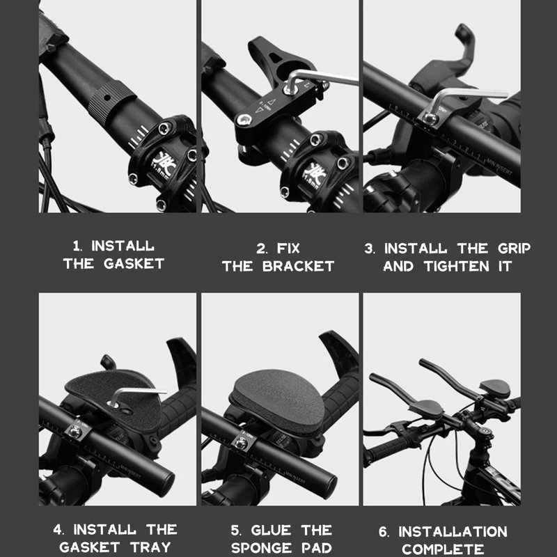bangminda Bicycle Handlebar Attachment Bicycle Rest Handlebar TT Handlebar Attachment