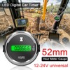 52mm Hour Meter Gauge LED Digital Car Timer 12/24V for