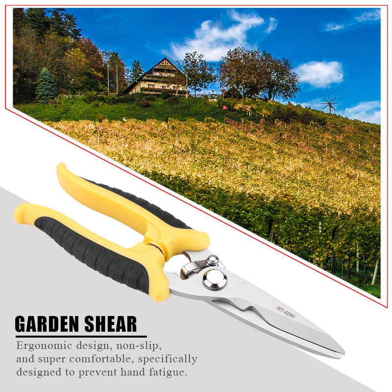 8" Stainless Steel Pruning Shears Cutter Home Gardening Plant Scissor
