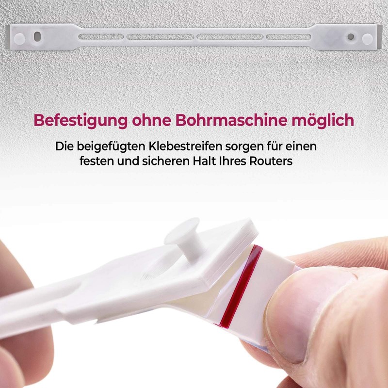 Mobilefox Router Wall Mount Holder 178 mm Suitable for Fritzbox
