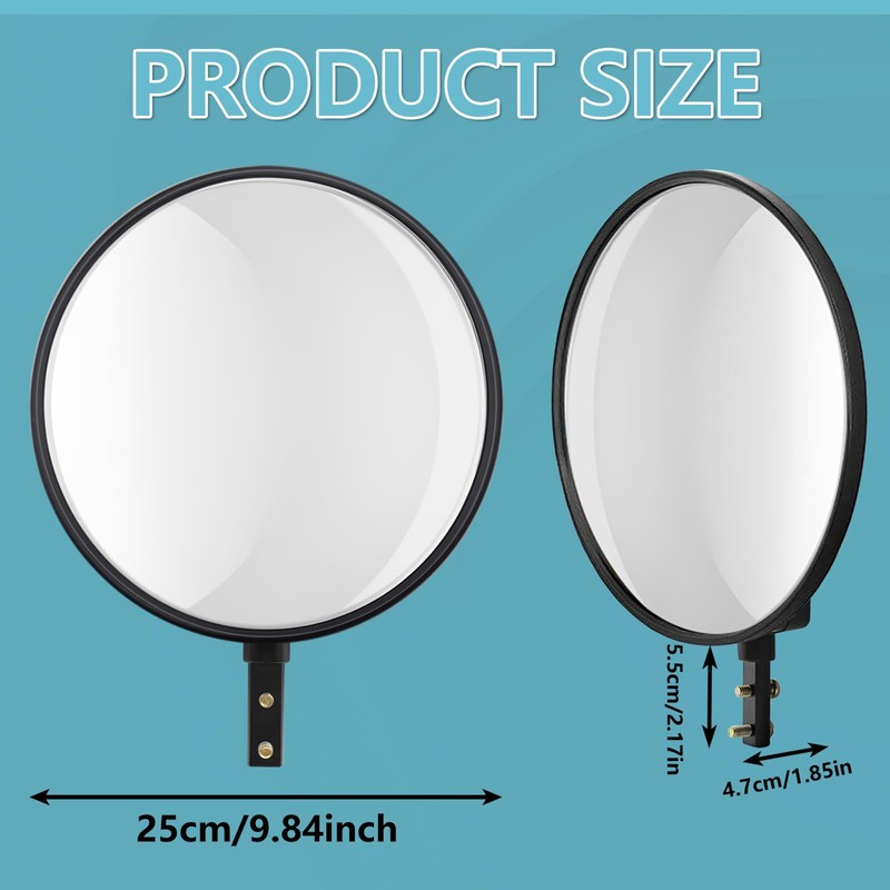 jose2015 2pcs convex mirror 25cm Wide-Angle Safety Mirror for Blind