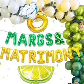 JeVenis Margs And Matrimony Bachelorette Balloons Margs And Matrimony Balloons Bachelorette Party Decoration for Margarita Bachelorette Party Mexican Fiesta Bachelorette
